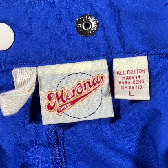 Merona Sport Men's Blue Track/Jogging Pants with White Snap Size Large - Picture 5 of 9